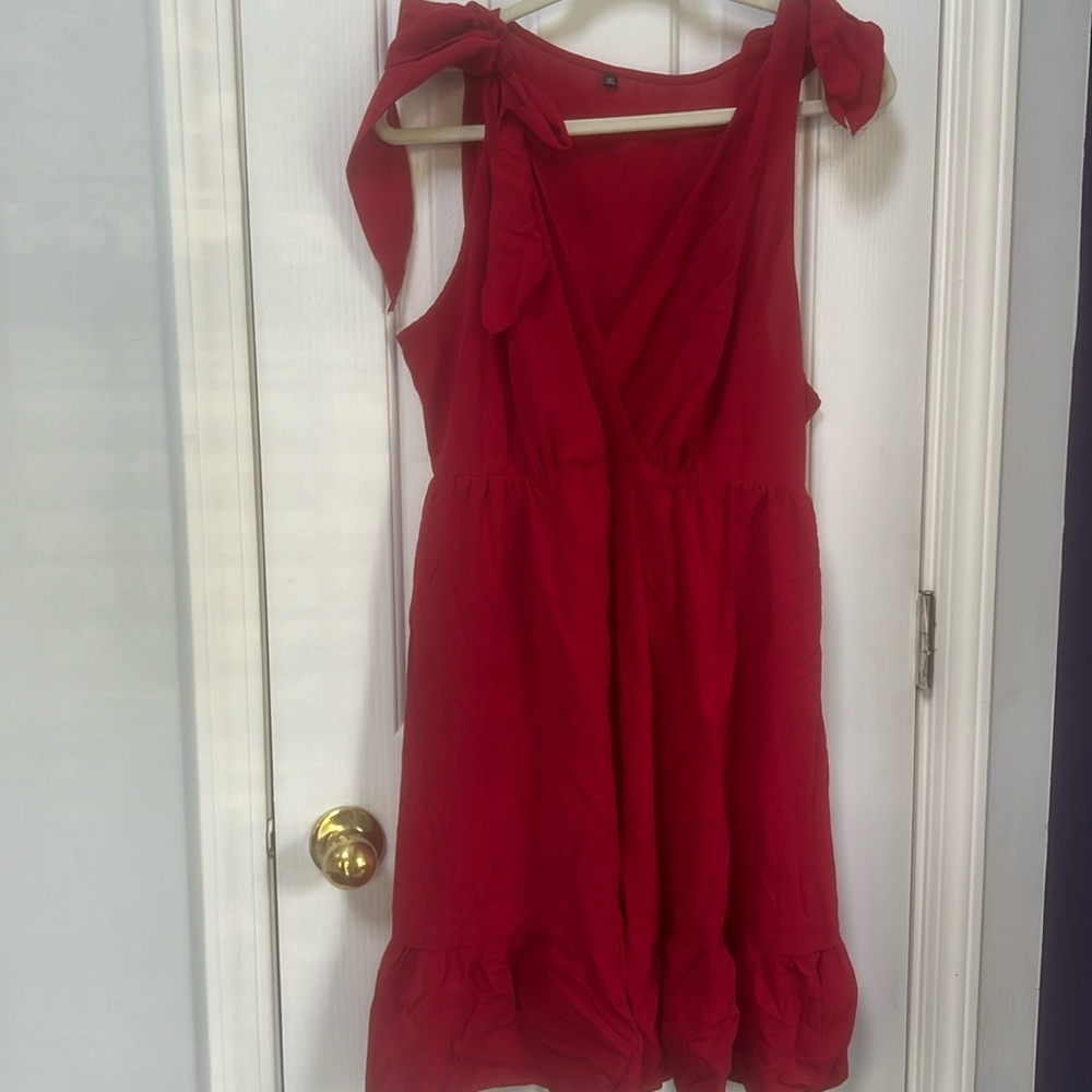 Bow Shoulder Mini Boho Dress